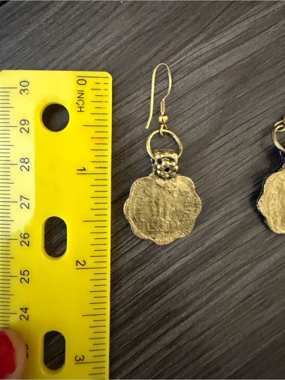 Gold-Tone Coin Drop Earrings - Women's Jewelry - Picture 3 of 3